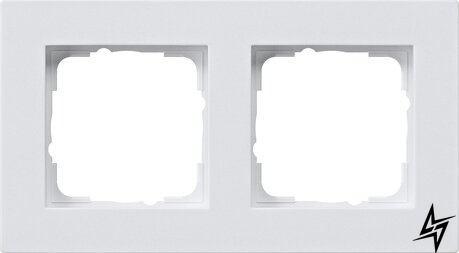 0212225 Рамка встановлювана для монтажу урівень E2 Чисто-білий шовковисто-матовий 2-постова Gira фото