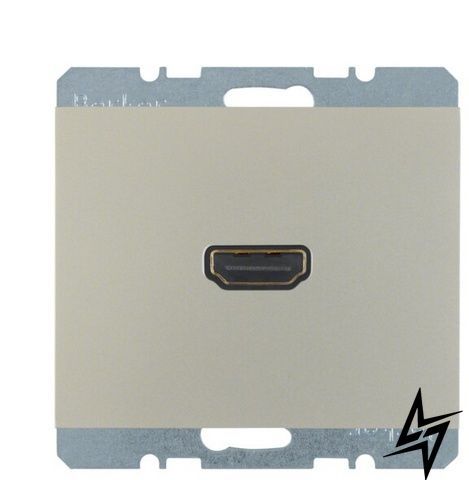 HDMI-розетка Berker K.5 3315437004 сталева матова фото