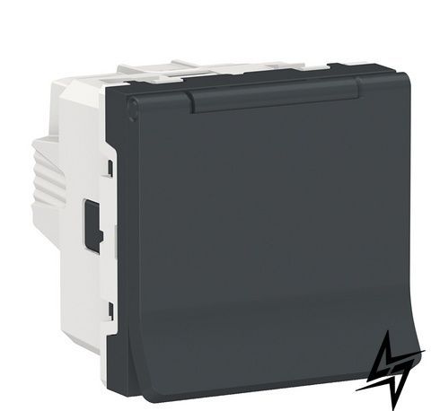 Розетка NU303754TA гвинтовий затиск 16А антрацит Unica New Schneider Electric фото