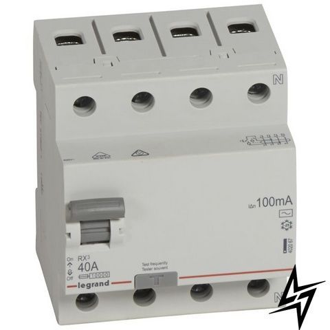 УЗО RX3 4P 40А 100mA AC 402067 Legrand фото