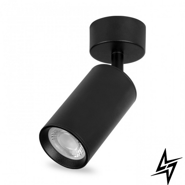 Накладной поворотный светильник в черном цвете LE27061 ML 310 чорний фото в живую, фото в дизайне интерьера
