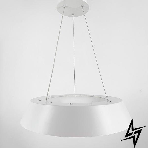 LED светильник подвесной круглый в белом корпусе LE41269 LED 38W 3000–4500–6000K 50x50см Белый 12104 P-500 P WT фото в живую, фото в дизайне интерьера