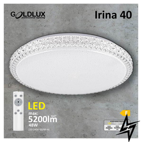 Потолочный светильник Polux (Goldlux) 310750 Irina  фото в живую, фото в дизайне интерьера