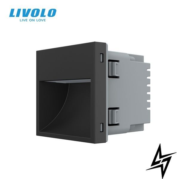 Механизм светильник для лестниц подсветка пола Livolo черный (VL-FCL1-2BP) 782800612 фото