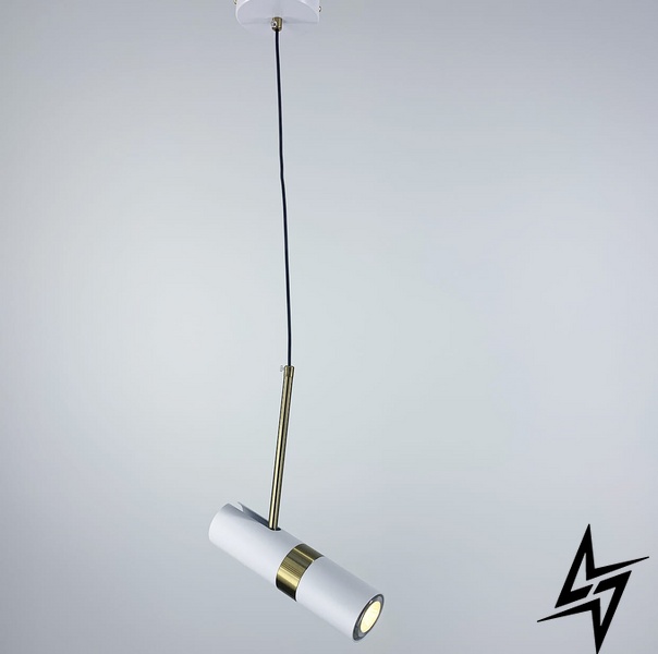 Белый поворотный подвесной светильник LE29886 1xGU10 3000-6000K 6x22см Белый S 166/1 WT фото в живую, фото в дизайне интерьера