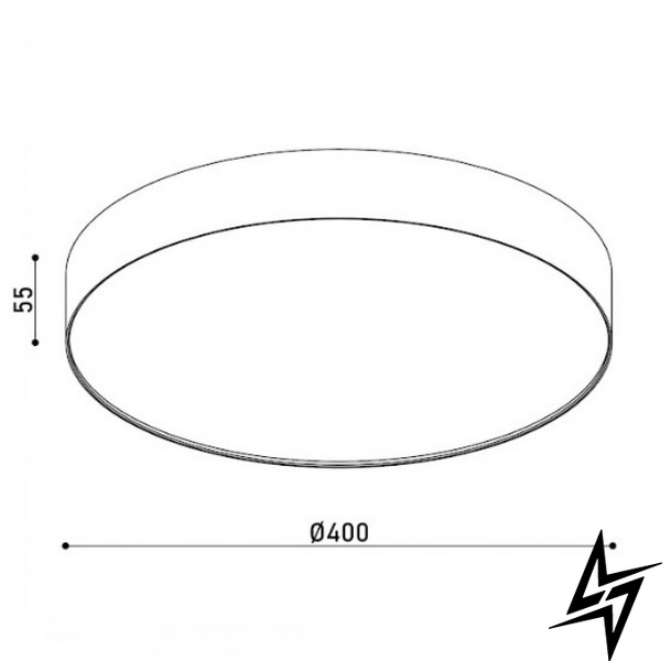 Світильник постільний MONZA KLOODI KD-MONZA400 48W 4К WH LED  фото наживо, фото в дизайні інтер'єру