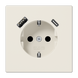 Розетка з USB SCHUKO 16А слонова кістка LS 990 Jung LS1520-15CA - зображення 1
