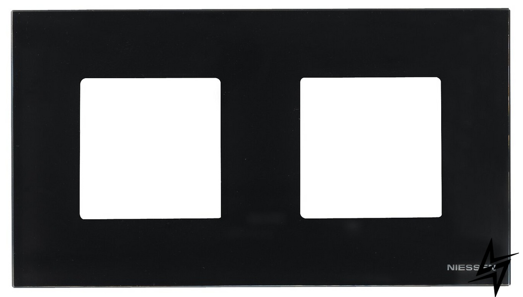Двухместная рамка Zenit N2272 CN стекло (черное) 2CLA227200N3101 ABB фото