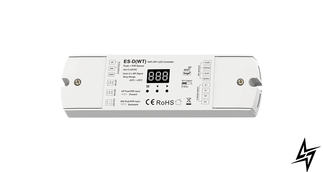 LED-контролер DEYA з датчиком PIR+Dual Push WiFi SPI 5-24VDC ES-DWT ES-D(WT) фото