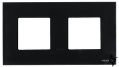 Двухместная рамка Zenit N2272 CN стекло (черное) 2CLA227200N3101 ABB фото