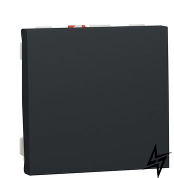 Одноклавишный выключатель NU320654 схема 1 10А 2М антрацит Unica New Schneider Electric фото