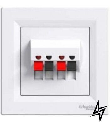 Аудіорозетка Schneider Electric EPH5700121 Asfora, біла, глянцева, IP20 EPH5700121 фото