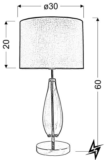 Настольная лампа Candellux 41-01252 Marrone 1хE27 60х30 см  фото в живую, фото в дизайне интерьера