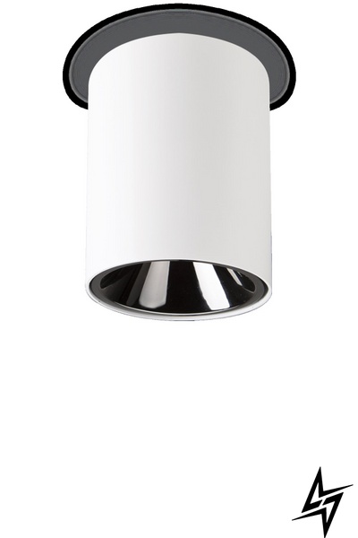 Точечный накладной светильник Ideal Lux Nitro 10W Round Bianco 205991 ЛЕД 25900 фото в живую, фото в дизайне интерьера