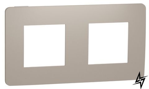 Двухпостовая рамка Unica New Studio Color NU280426 песочный/белый Schneider Electric фото