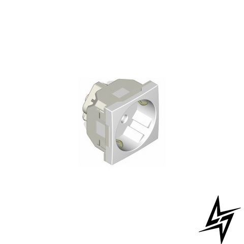 Механизм силовой розетки с заземлением Efapel 45131 SBR Quadro 45, белый глянец, 16 А, 250 В 45131 SBR фото