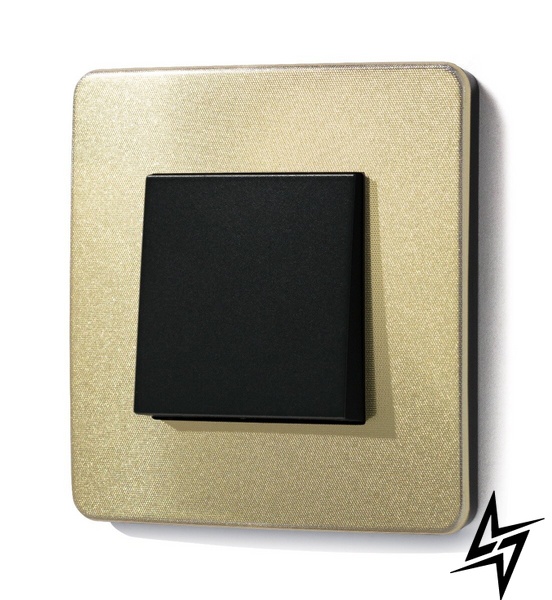 Однопостова рамка Unica New Studio Metal NU280262 золото / антрацит Schneider Electric фото