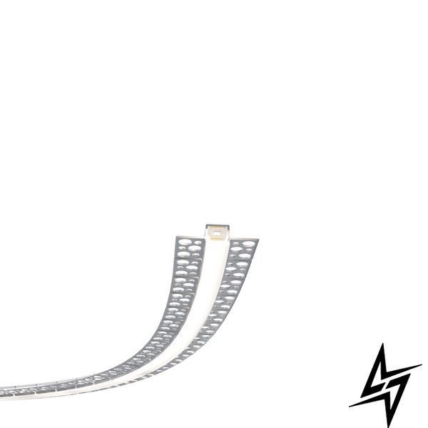 LED профіль врізний, гнучкий з розсіювачем PC Kloodi KLPB5315TR_3 білий; срібло, 3 м KLPB5315TR_3 фото