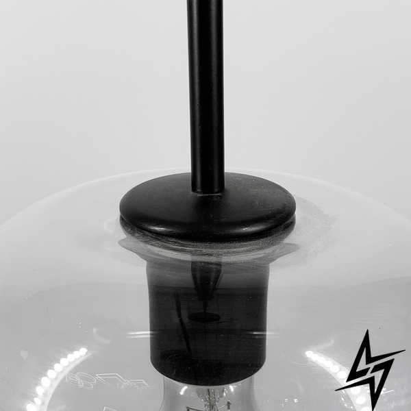 Подвесной светильник с прозрачным плафоном и черным корпусом LE29887 20x25см Черный/Прозрачный АА 360/190 фото в живую, фото в дизайне интерьера