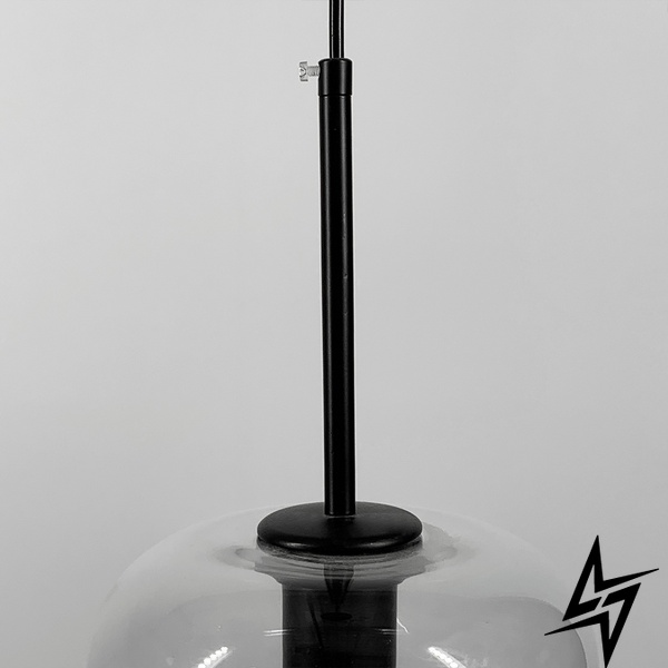 Підвісний світильник з прозорим плафоном та чорним корпусом LE29887 20x25см Чорний/Прозорий АА 360/190 фото наживо, фото в дизайні інтер'єру