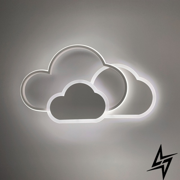 Светодиодный светильник в виде 3-х белых облаков LE29837 LED 28W 4000K 31x55см Белый SC 8 WT фото в живую, фото в дизайне интерьера