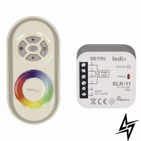 Комплект управления освещением (пульт P-260 и контроллер RGB SLR-11) SLR-11P LDX10000007 фото в живую, фото в дизайне интерьера