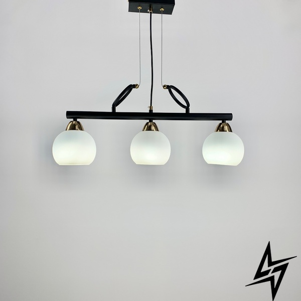 Удлиненный светильник на 3 плафона LE25552 3xE27 15x65см Черный/Белый YQ 307/3 фото в живую, фото в дизайне интерьера