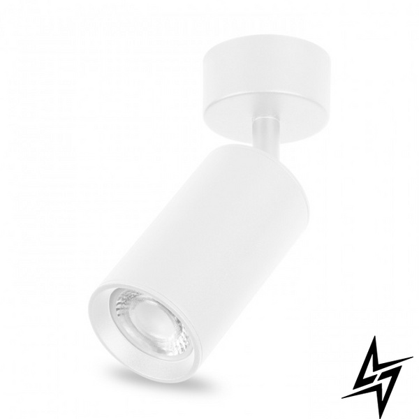 Накладной поворотный светильник белого цвета LE27062 ML 310 білий фото в живую, фото в дизайне интерьера