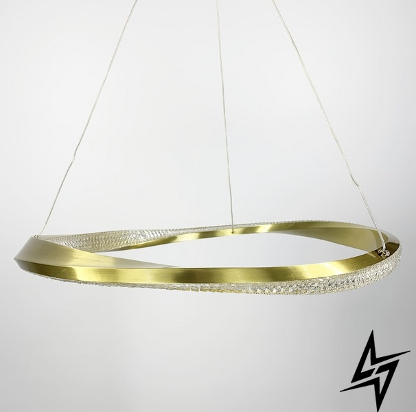 Дизайнерская люстра Tangle в золотом каркасе LE25252 LED 20W 3000-6000K 60x60см Золото/Прозрачный SA 43 фото в живую, фото в дизайне интерьера
