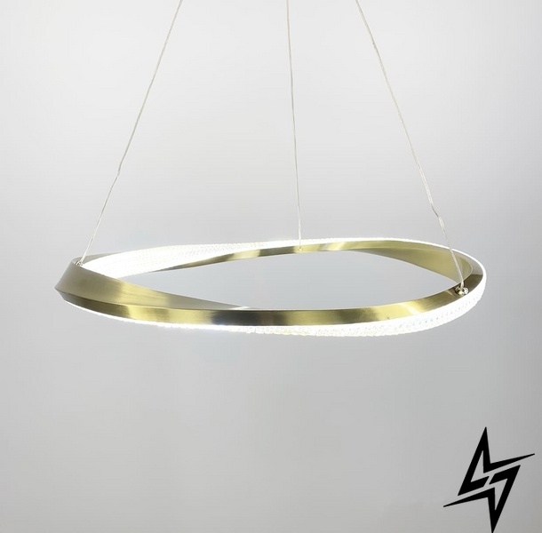 Дизайнерская люстра Tangle в золотом каркасе LE25252 LED 20W 3000-6000K 60x60см Золото/Прозрачный SA 43 фото в живую, фото в дизайне интерьера