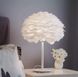Настольный светильник с перьями LE26152 30x50см Белый TAS 136 WT фото в дизайне интерьера, фото в живую 1/8