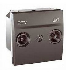 MGU3.455.12 R-TV/SAT розетка концевая, графит Schneider Electric