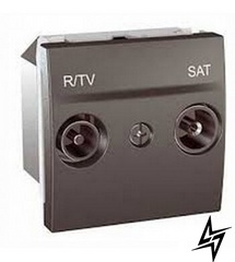MGU3.455.12 R-TV/SAT розетка концевая, графит Schneider Electric фото