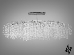 Сучасна кришталева люстра Гліцинія D23-39243 602-L1500CH фото наживо, фото в дизайні інтер'єру