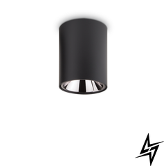 Точечный накладной светильник Ideal Lux Nitro 10W Round Nero 206004 ЛЕД 22983 фото в живую, фото в дизайне интерьера