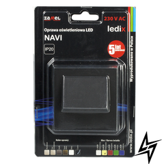 Настенный светильник Ledix Navi с рамкой 11-221-62 врезной Черный 3100K ЛЕД LED11122162 фото в живую, фото в дизайне интерьера