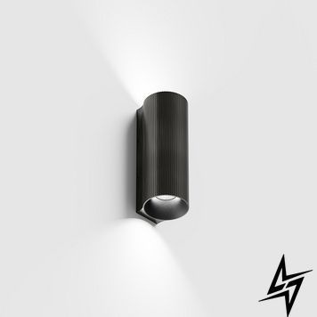 LTX 10.0513.9.930.MN Накладной настенный светильник WALL TUB M 140 RIB, вверх/вниз, D50mm, SP55mm, H140mm, CREE LED 2x4.5W, 3000K, 2x151Lm, 60&deg;, CRI>90, IP20, 220-240V, титановый фото