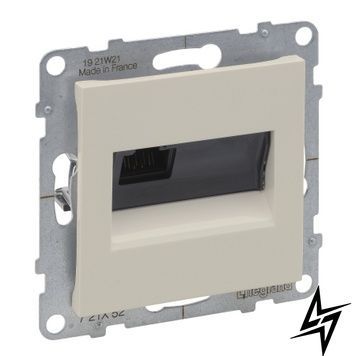 Розетка компьютерна 1-а RJ45 CAT6/UTP для серії SUNO слонова кістка Legrand 721252 фото