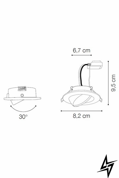 Точечный врезной светильник Ideal Lux Swing Bianco 83179 67630 фото в живую, фото в дизайне интерьера