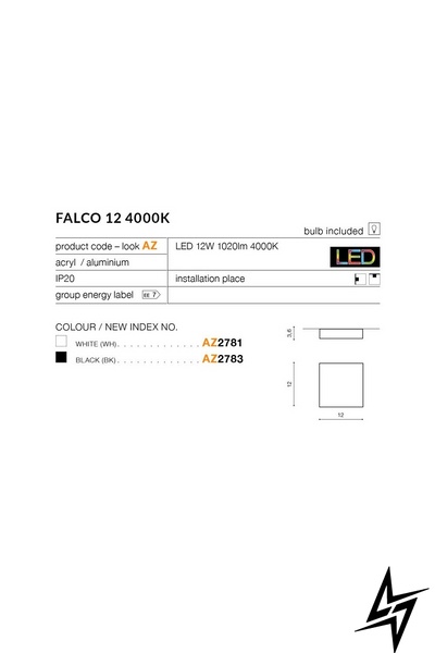 Точечный накладной светильник Azzardo Falco AZ2783 ЛЕД 24004 фото в живую, фото в дизайне интерьера