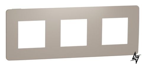 Трехпостовая рамка Unica New Studio Color NU280626 песочный/белый Schneider Electric фото