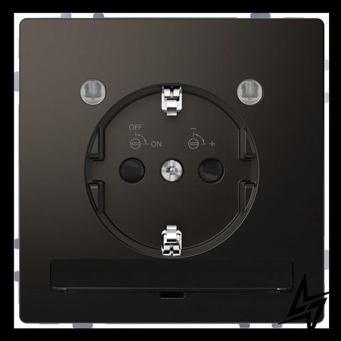 Розетка с заземлением и шторками Schneider Electric MEG2304-6034 Merten D-Life, антрацит, матовая, 16 А фото