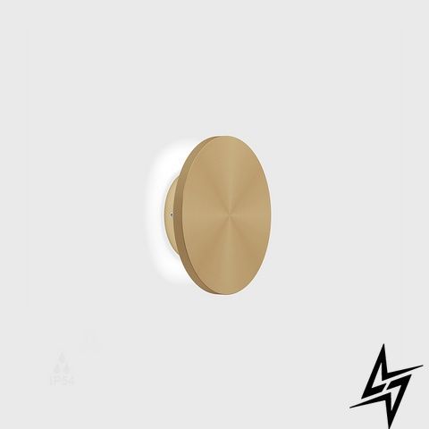 LTX 10.0150.8.930.CG Накладний настінний світильник BUTTON RS, D150mm, SP45mm, LED 8W, 3000K, 720Lm, CRI>90, IP54, 220-240V, опаловий, шампань (champagne gold) фото