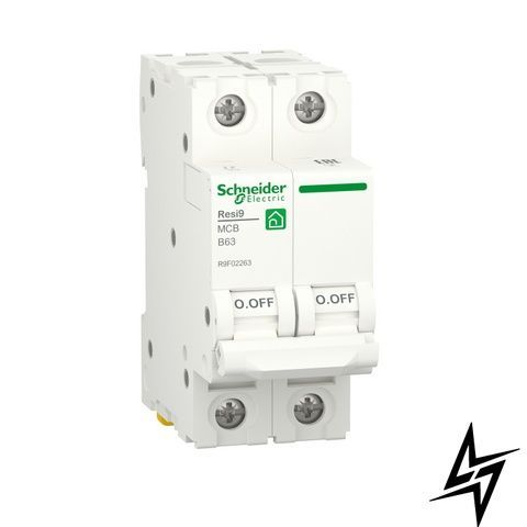 Автоматичний вимикач Schneider Electric Resi9 63 А 2P В 6кА R9F02263 фото