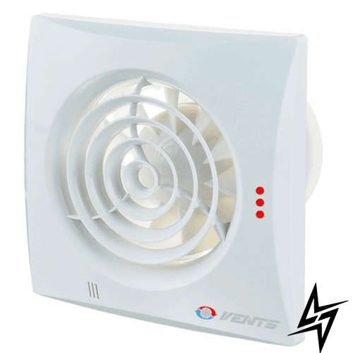 Витяжний вентилятор Vents 125 Квайт ВТ ∅125 вимикач з таймером, колір білий фото