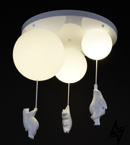 Потолочная люстра на 3 лампочки L23-37110 Белый SGJ10/3 фото в живую, фото в дизайне интерьера
