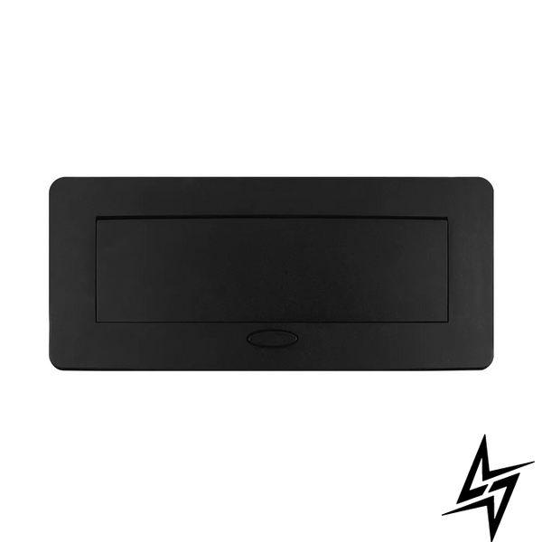 Розетка мебельная двойная с USB-C Livolo белый в черном (VL-SHS013-TC-UC45W-6WP-B) фото