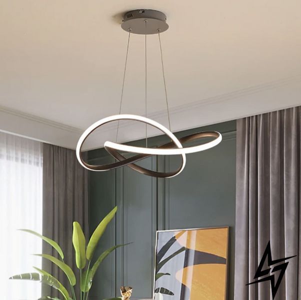 Подвесная LED люстра с черным корпусом 75&times;47 см 26-6436 SG12-800 BK фото