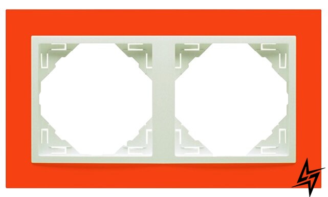 Рамка двойная Logus 90. Animato оранжевый/лед Efapel фото