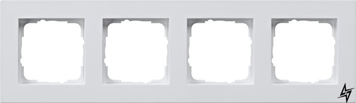 0214295 Рамка встановлювана для монтажу урівень E2 Чисто-білий глянсовий 4-постова Gira фото